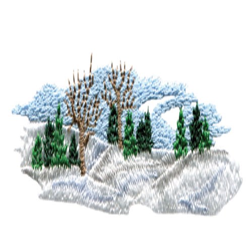 Winter Scene Embroidery Design AnnTheGran