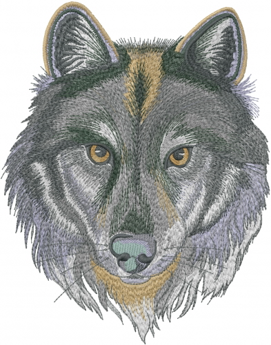 Wolf Head Embroidery Design | AnnTheGran