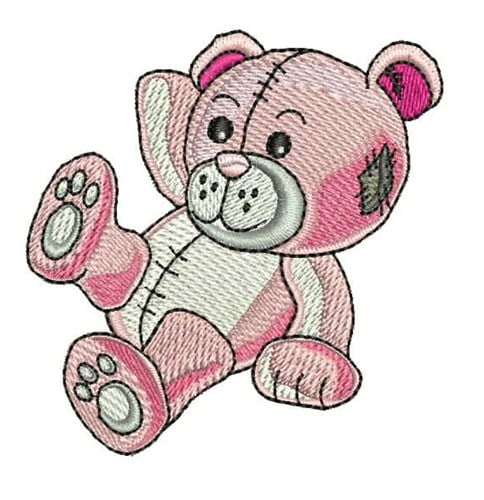 teddy bear embroidered patch