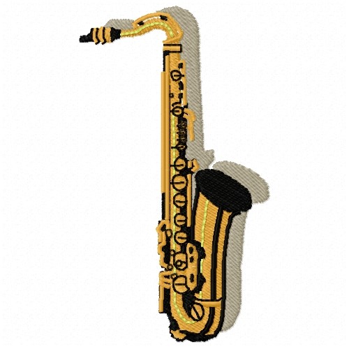 Saxophone Instrument Embroidery Design AnnTheGran