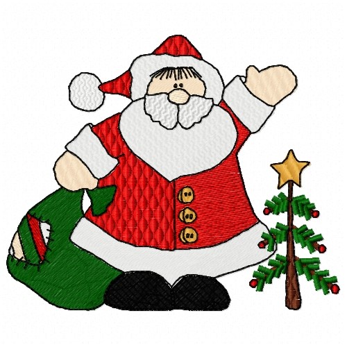 Santa tree embroidery design  annthegran Santa tree embroidery design  annthegran