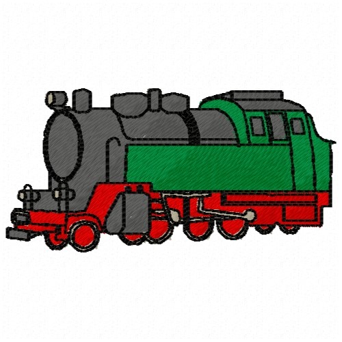 Locomotive Train Embroidery Design | AnnTheGran