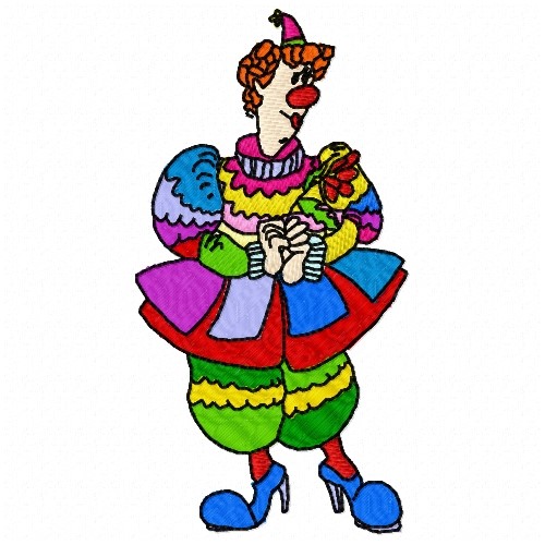 Lady Clown Embroidery Design Annthegran