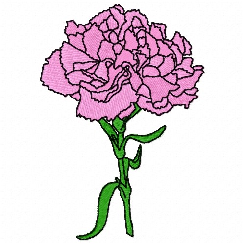 Carnation Flower Embroidery Design AnnTheGran