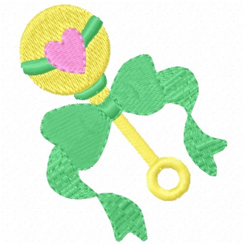 Baby Rattle Embroidery Design | AnnTheGran