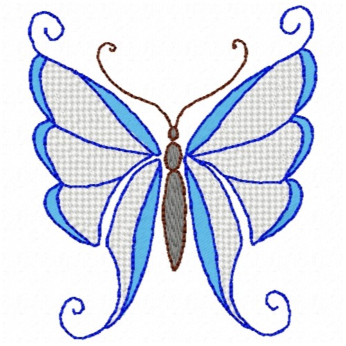 Swirly Butterfly Embroidery Design | AnnTheGran