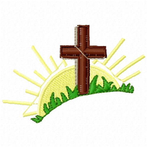 Sunrise &amp; Cross Embroidery Design | AnnTheGran