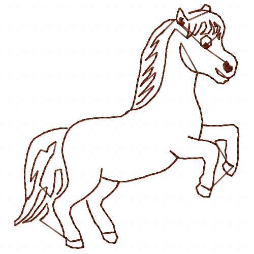 Pony Outline Embroidery Design | AnnTheGran