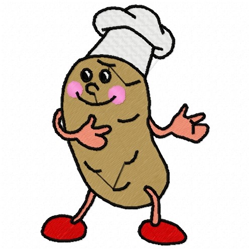 Potato Chef Embroidery Design AnnTheGran