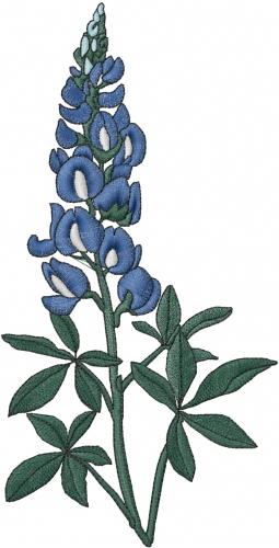 Free Bluebonnet Flower Embroidery Design | AnnTheGran