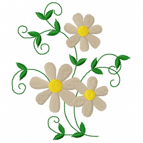 Daisy Vine Embroidery Design | AnnTheGran