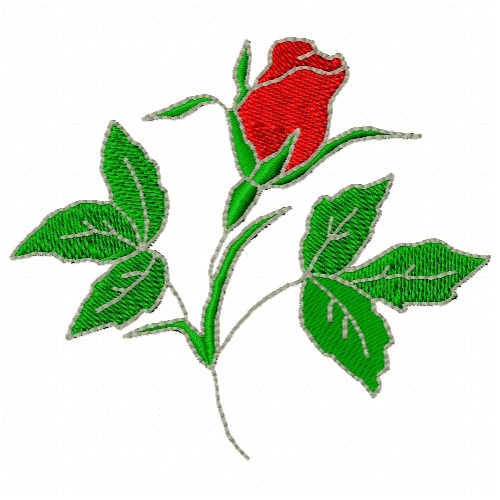 Rose Bud Embroidery Design | AnnTheGran