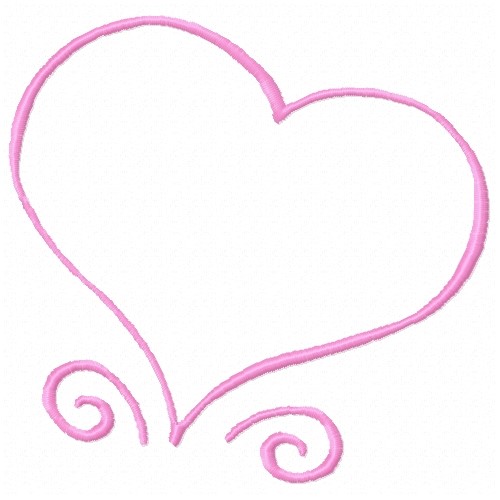 Swirl Heart Embroidery Design | AnnTheGran