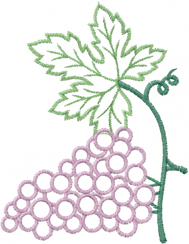 Grape Cluster Outline Embroidery Design | AnnTheGran