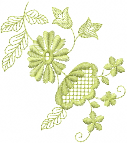 Floral Vine Outline Embroidery Design | AnnTheGran