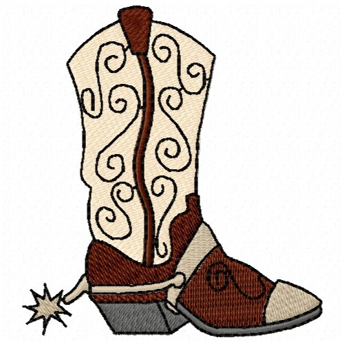 Free Cowboy Boot Embroidery Design | AnnTheGran