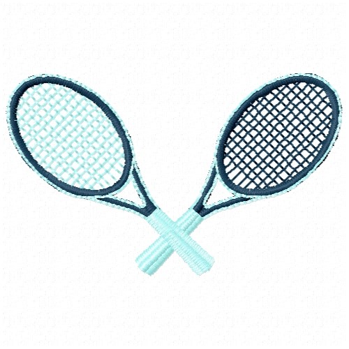 Sports(ATG Freedesigns) Embroidery Design: Tennis Racket from Anns Club