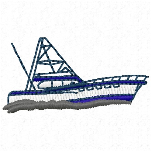 Free Fishing Boat Embroidery Design AnnTheGran