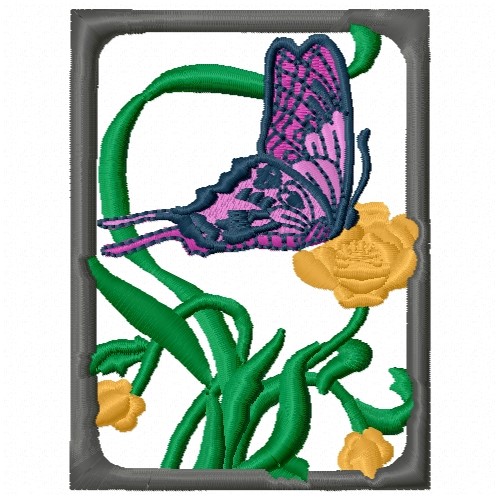 Free Butterfly Picture Embroidery Design AnnTheGran