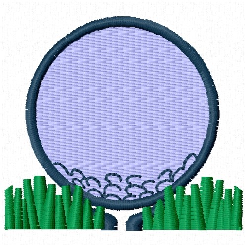 Free Golf Ball on Tee Embroidery Design AnnTheGran