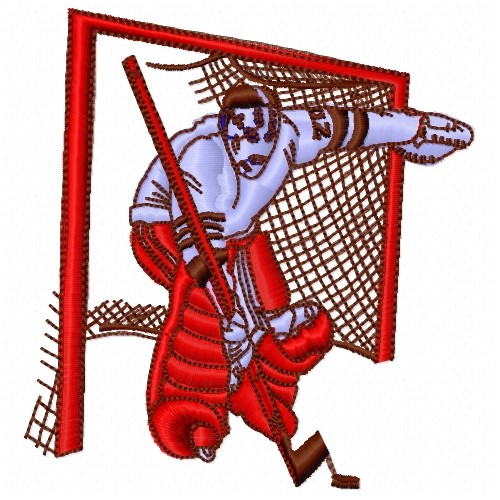 Free Hockey Player & Goal Embroidery Design AnnTheGran