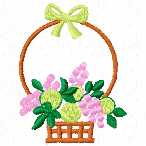 Free Fruit Basket Embroidery Design AnnTheGran