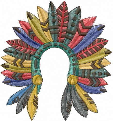 Free Cherokee Headdress Embroidery Design | AnnTheGran