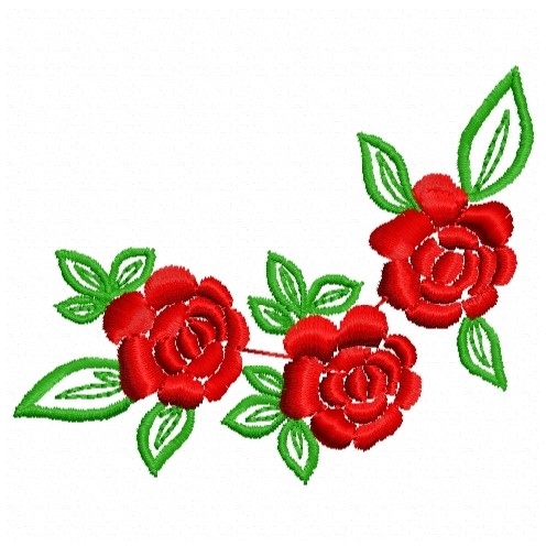 Free Roses Row Embroidery Design | AnnTheGran