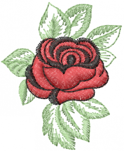 Free Single Rose Embroidery Design | AnnTheGran