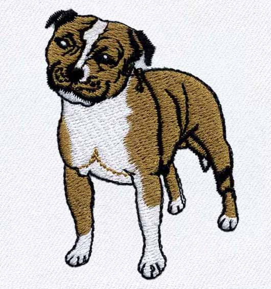 Pit Bull Dog Embroidery Design AnnTheGran