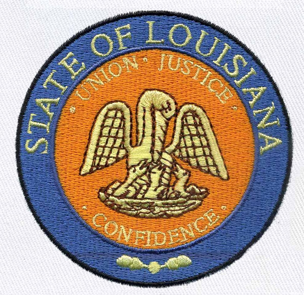 Louisiana State Seal Embroidery Design Annthegran