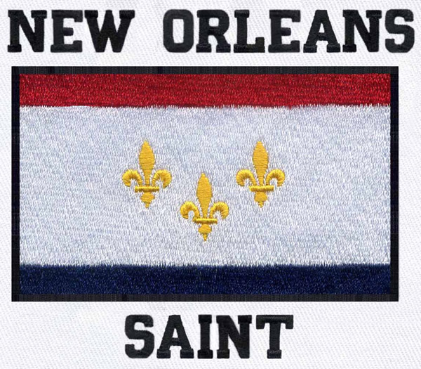 New Orleans Flag Embroidery Design AnnTheGran