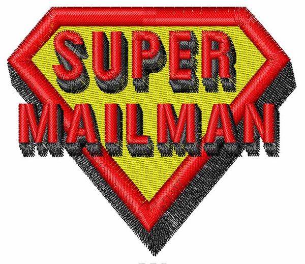 Super Mailman Embroidery Design AnnTheGran