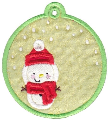 Snowman Tag Embroidery Design | AnnTheGran