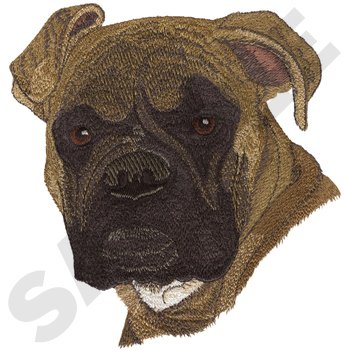 Brindle Boxer Embroidery Design | AnnTheGran