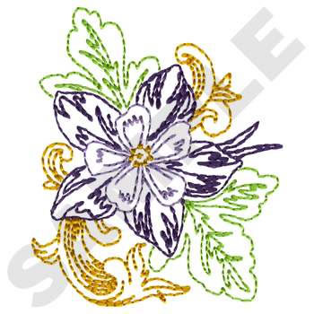 Columbine Flower Embroidery Design | AnnTheGran