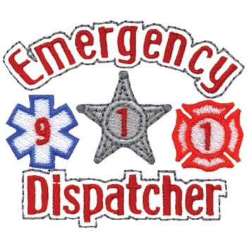 Emergency Dispatcher Embroidery Design | AnnTheGran