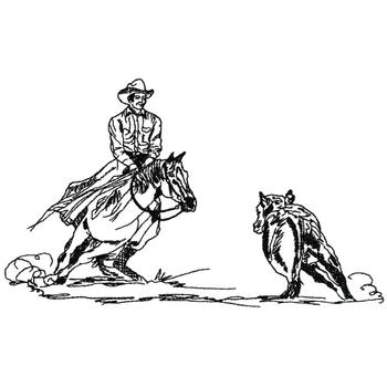 Cutting Horse Coloring Pages 8