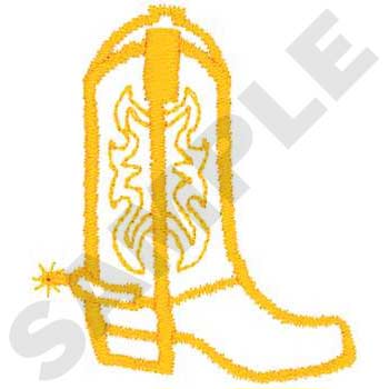 Cowboy Boot Outline Embroidery Design - Outlines Embroidery ...