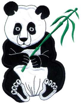Panda Bear Applique Embroidery Design | AnnTheGran