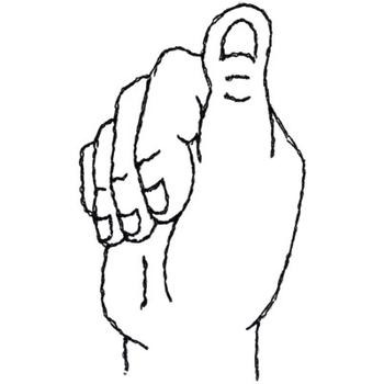 sign language letter a embroidery design annthegran