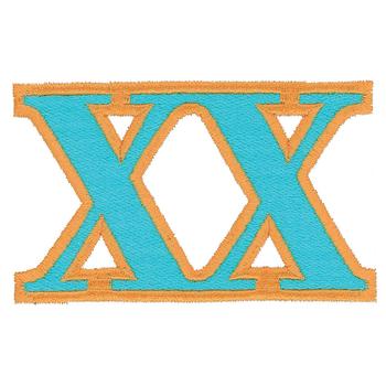 Roman Numeral Twenty Embroidery Design | AnnTheGran