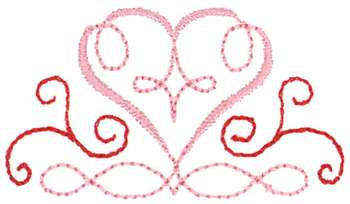 Scroll Heart Embroidery Design | AnnTheGran