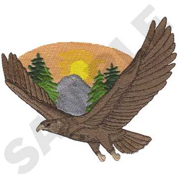 Golden Eagle Embroidery Design