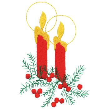 Christmas Candle Embroidery Design | AnnTheGran