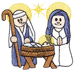 Nativity Scene Embroidery Design | AnnTheGran