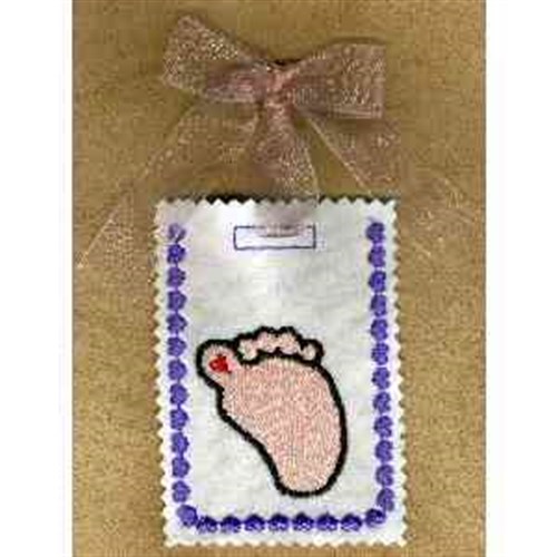 Foot Gift Card Holder Embroidery Design AnnTheGran