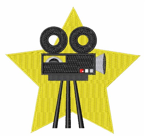 Movie camera embroidery design  annthegran