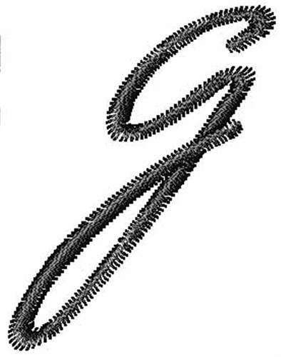 Cursive Lower Case G Embroidery Design | AnnTheGran