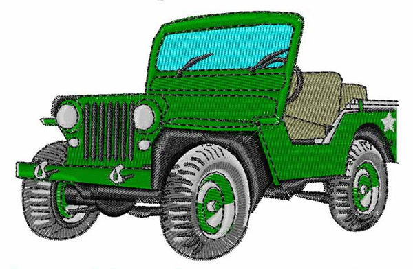 Army Jeep Embroidery Design | AnnTheGran